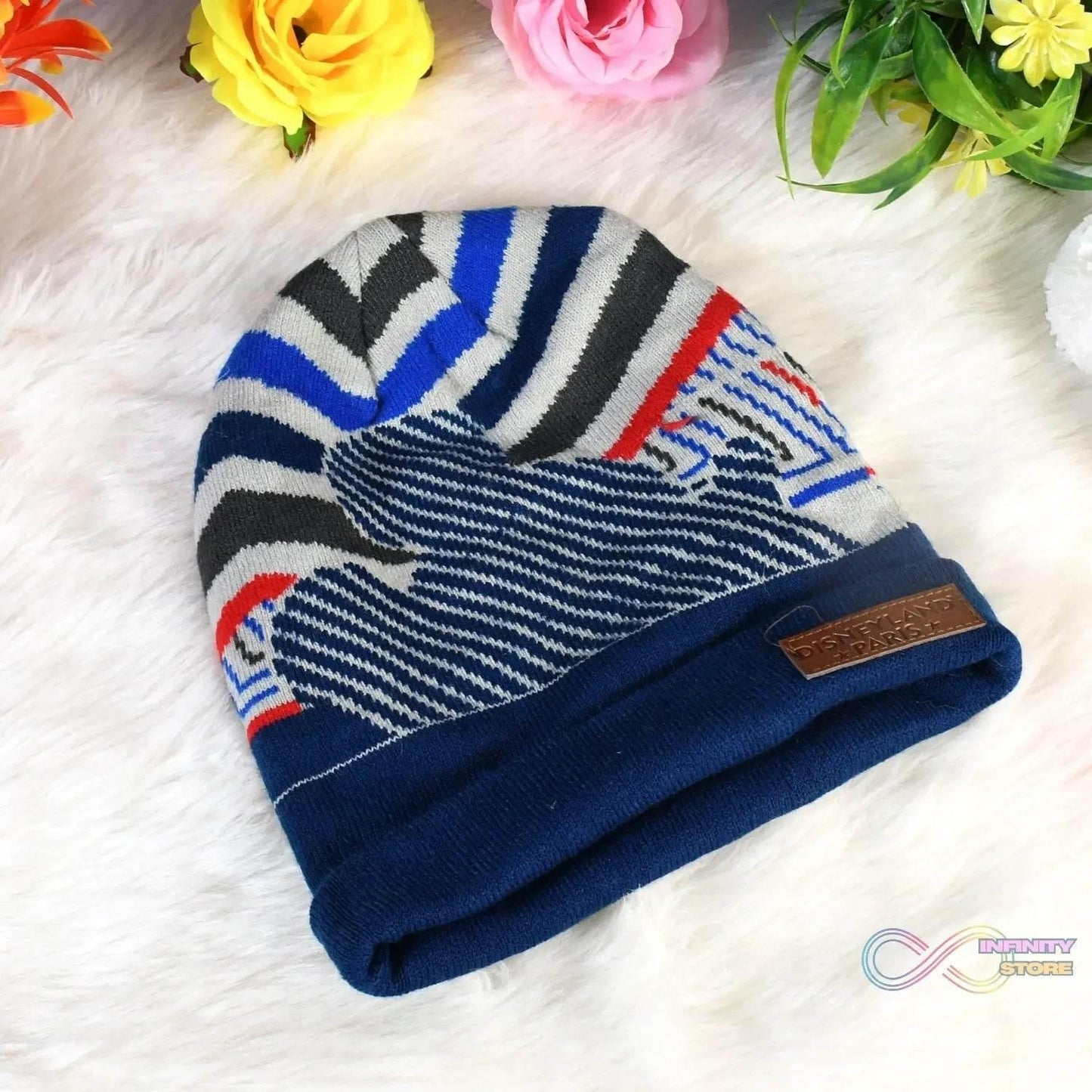 Cap for Winter Woolen Knitted Black Inside Fur Caps (1 Pc / Mix Design & Color) - infinityexculsivestore.com