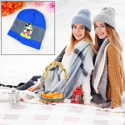 Cap for Winter Woolen Knitted Black Inside Fur Caps (1 Pc / Mix Design & Color) - infinityexculsivestore.com