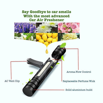 Car Air Perfume For AC Vent - New Long Lasting And Sweet Fragrances with Rotating Flow Control - Magnetic, Ocean, Lavender, Cologne, Lemon - Interior Accessories For Car - infinityexculsivestore.com