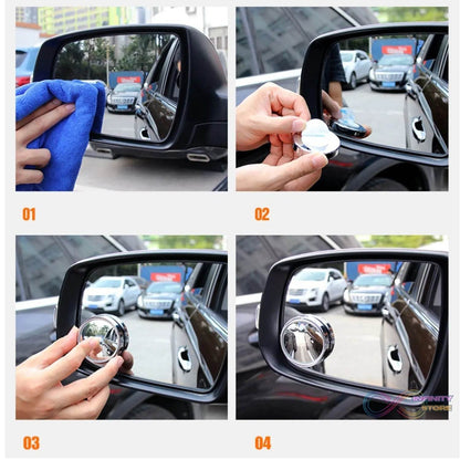 Car Blind Spot Side Mirror Round HD Glass Blind spot Mirror (2 Pc) - infinityexculsivestore.com