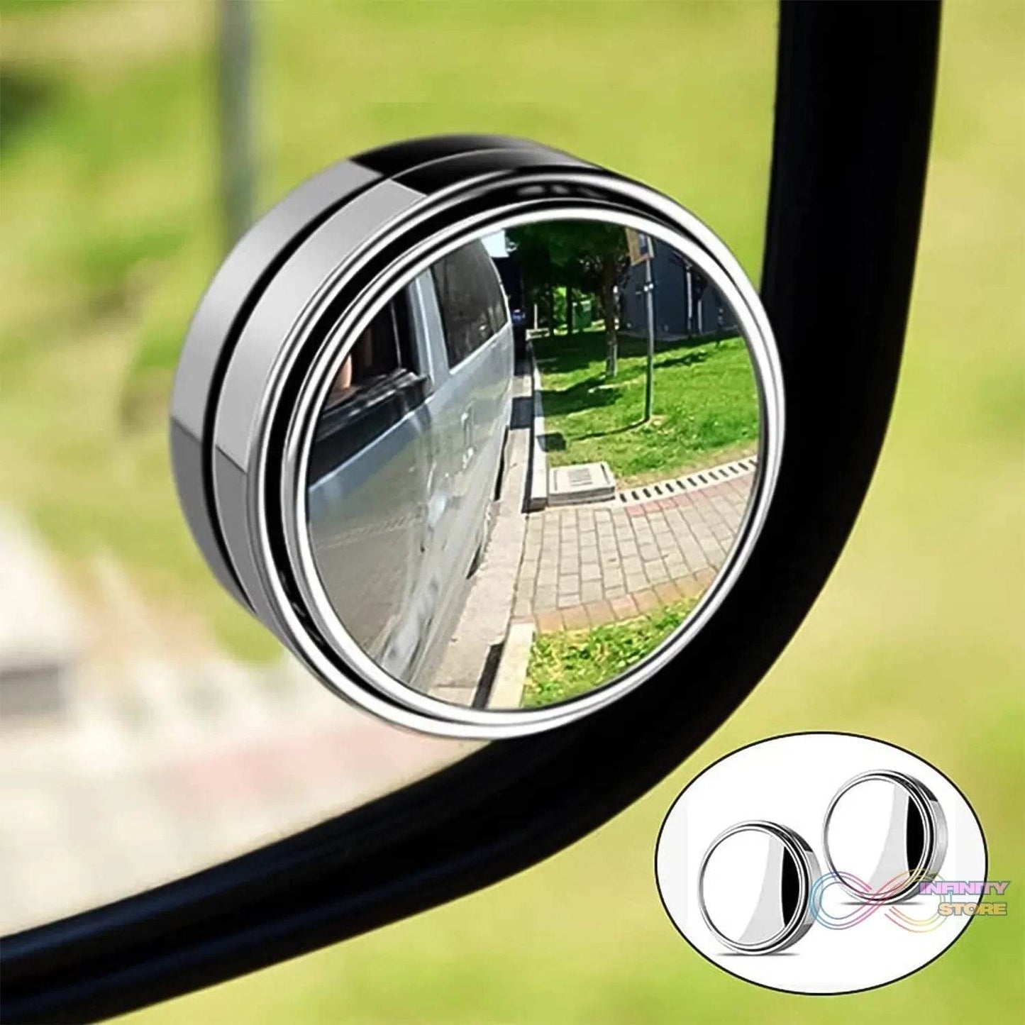 Car Blind Spot Side Mirror Round HD Glass Blindspot Mirror (2 Pcs Set) - infinityexculsivestore.com