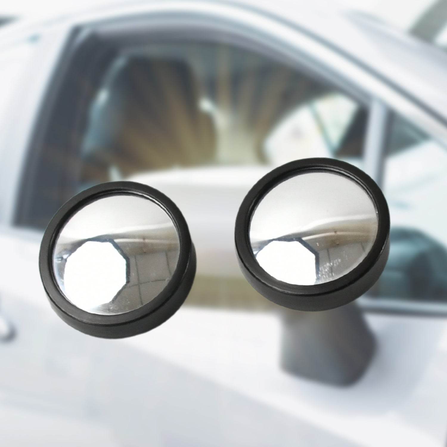 Car Blind Spot Side Mirror Round HD Glass Blindspot Mirror Convex Rear View Mirror, Car Mirror Accessories Suitable to All Cars, Frameless Design (2 Pcs Set) - infinityexculsivestore.com