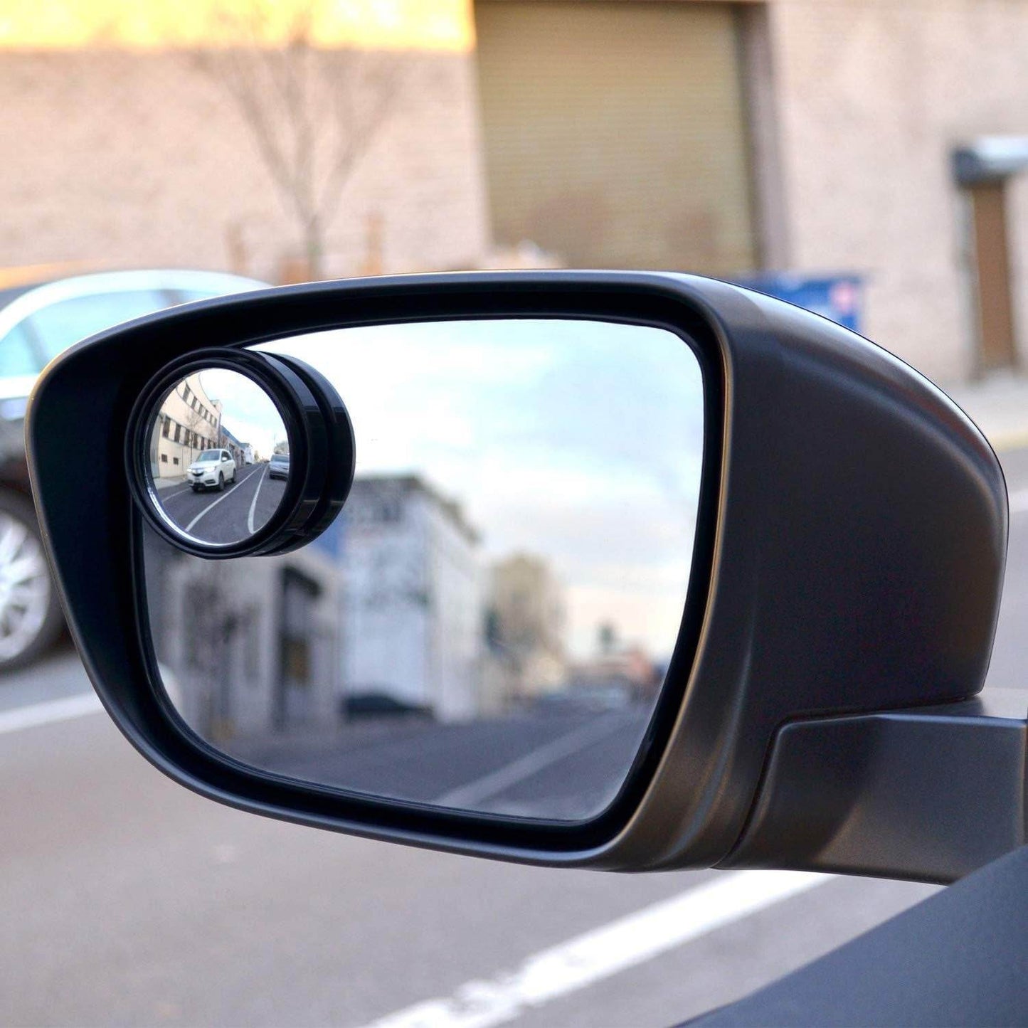 Car Blind Spot Side Mirror Round HD Glass Blindspot Mirror Convex Rear View Mirror, Car Mirror Accessories Suitable to All Cars, Frameless Design (2 Pcs Set) - infinityexculsivestore.com