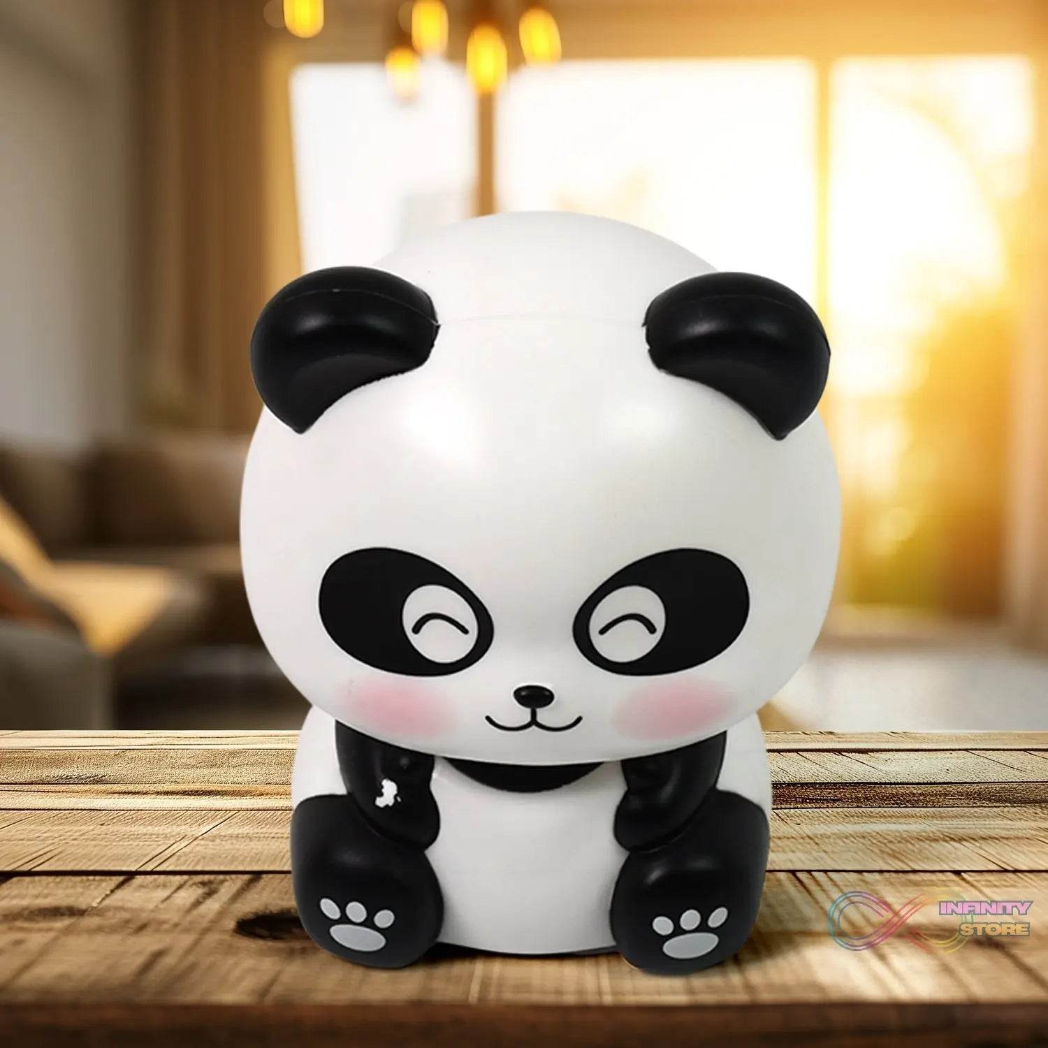 Car Decoration Solar Power Moving Head Panda Statue Creative (1 Pc) - infinityexculsivestore.com