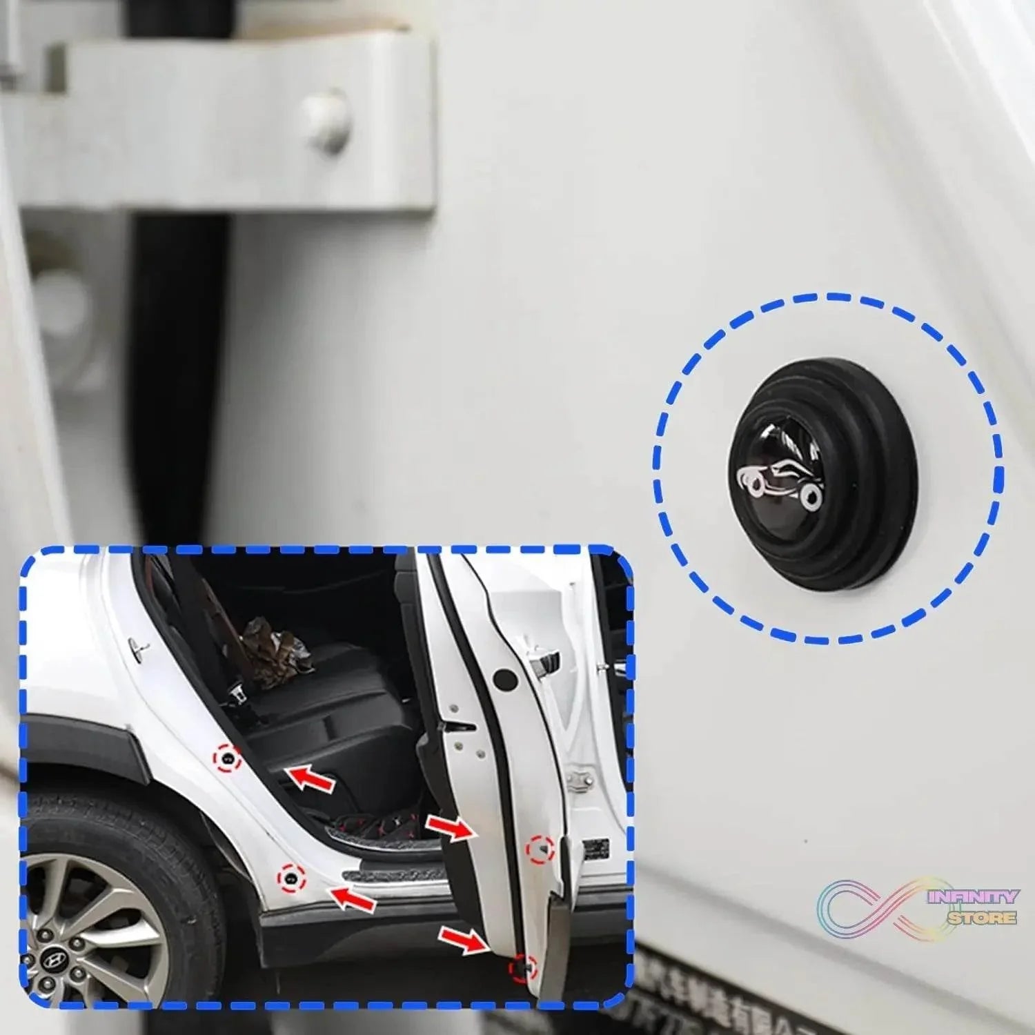 Car Door Shock Absorber Car Door Protection Sticker (10 Pcs Set) - infinityexculsivestore.com