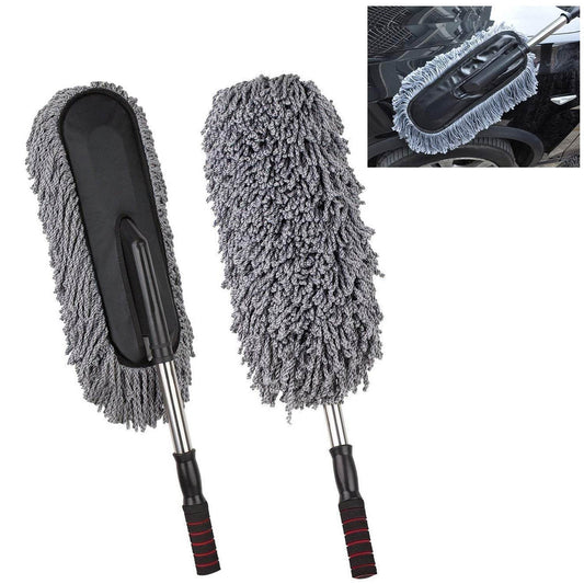 Car Duster, Long Retractable / Soft / Non-Slip / Handle Multipurpose Microfiber Wash Brush Vehicle Interior and Exterior Cleaning Kit with for Car, Boats or Home - infinityexculsivestore.com