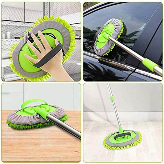 Car Duster Microfiber Flexible Duster Car Wash | Car Cleaning Accessories | Microfiber | brush | Dry / Wet Home, Kitchen, Office Cleaning Brush Extendable Handle - infinityexculsivestore.com