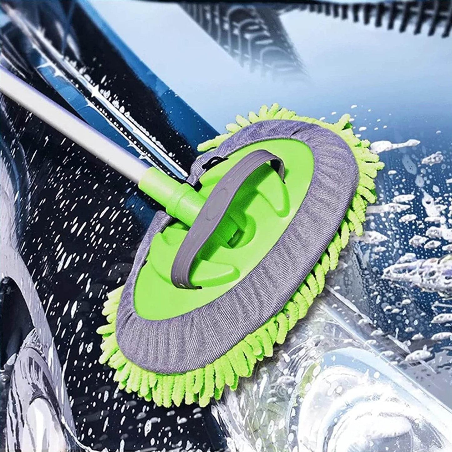 Car Duster Microfiber Flexible Duster Car Wash | Car Cleaning Accessories | Microfiber | brush | Dry / Wet Home, Kitchen, Office Cleaning Brush Extendable Handle - infinityexculsivestore.com