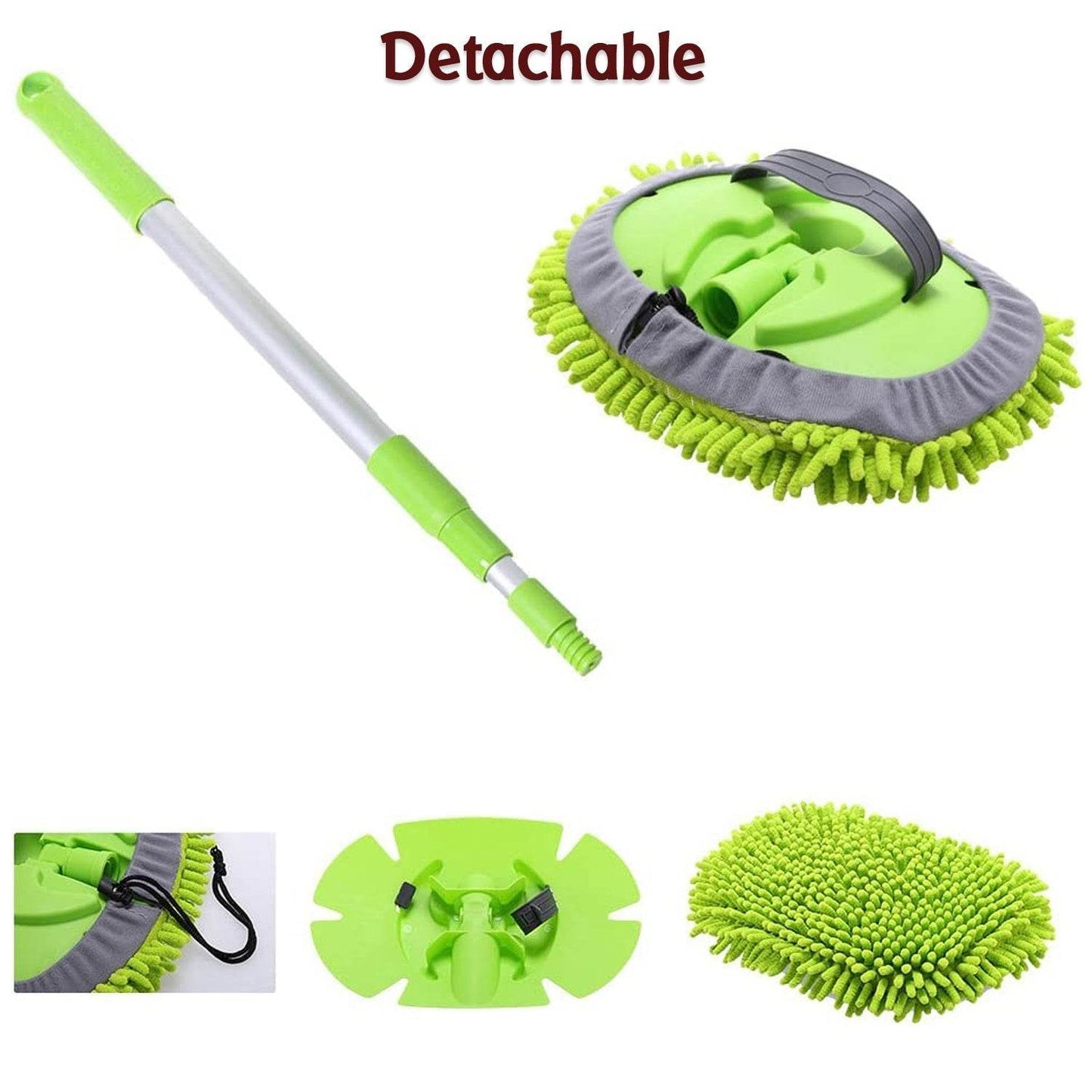 Car Duster Microfiber Flexible Duster Car Wash | Car Cleaning Accessories | Microfiber | brush | Dry / Wet Home, Kitchen, Office Cleaning Brush Extendable Handle - infinityexculsivestore.com