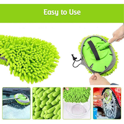 Car Duster Microfiber Flexible Duster Car Wash | Car Cleaning Accessories | Microfiber | brush | Dry / Wet Home, Kitchen, Office Cleaning Brush Extendable Handle - infinityexculsivestore.com