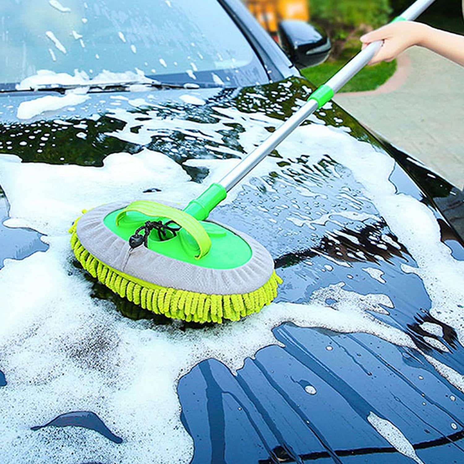 Car Duster Microfiber Flexible Duster Car Wash | Car Cleaning Accessories | Microfiber | brush | Dry / Wet Home, Kitchen, Office Cleaning Brush Extendable Handle - infinityexculsivestore.com