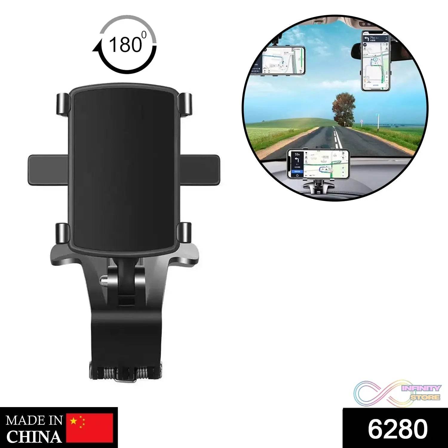 Car Mobile Phone Holder Mount Stand with 180 Degree. Stable One Hand Operational Compatible with Car Dashboard. - infinityexculsivestore.com