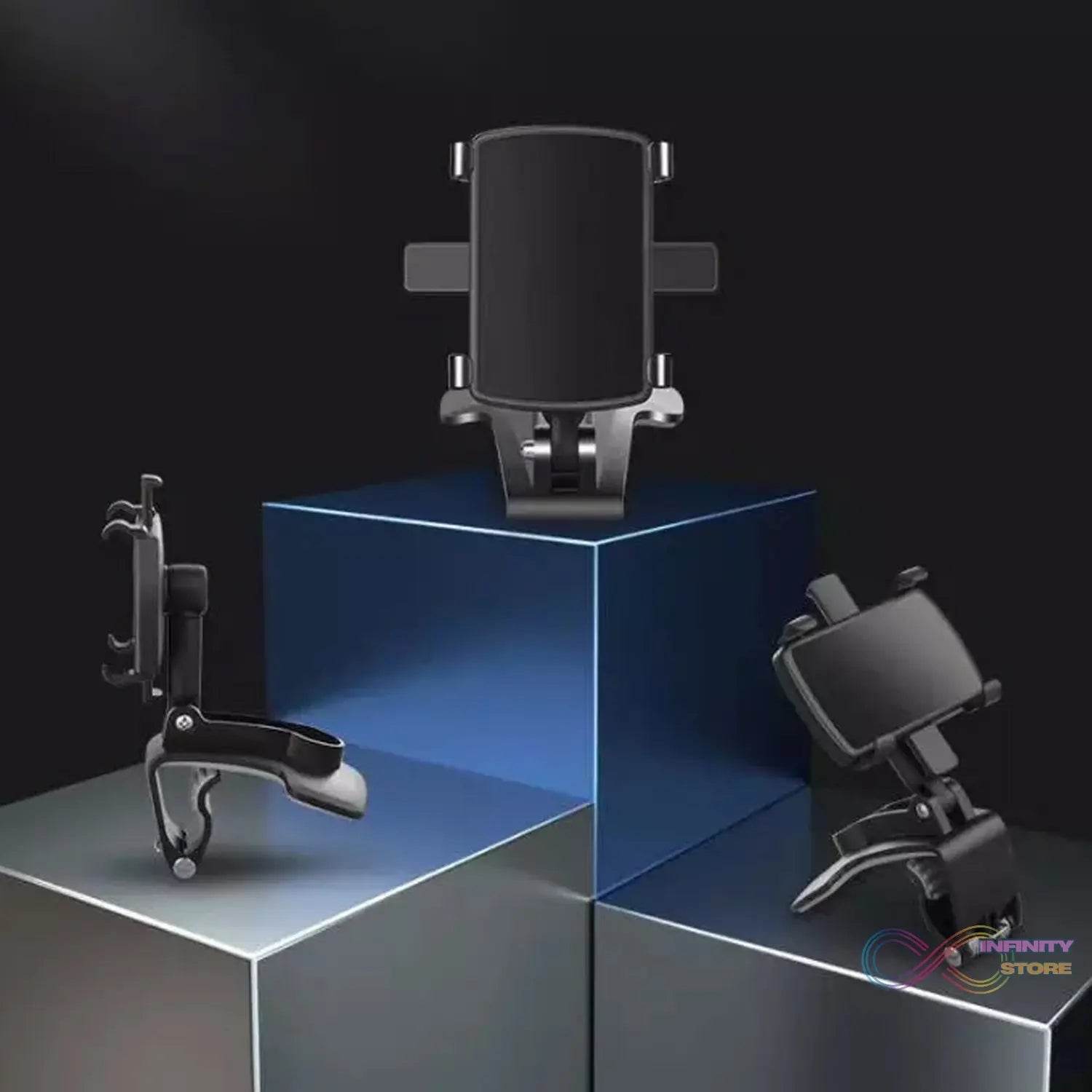 Car Mobile Phone Holder Mount Stand with 180 Degree. Stable One Hand Operational Compatible with Car Dashboard. - infinityexculsivestore.com