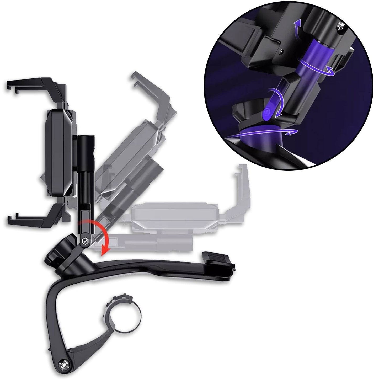 Car Mobile Phone Holder Mount Stand with 360 Degree. Stable One Hand Operational Compatible with Car Dashboard. - infinityexculsivestore.com