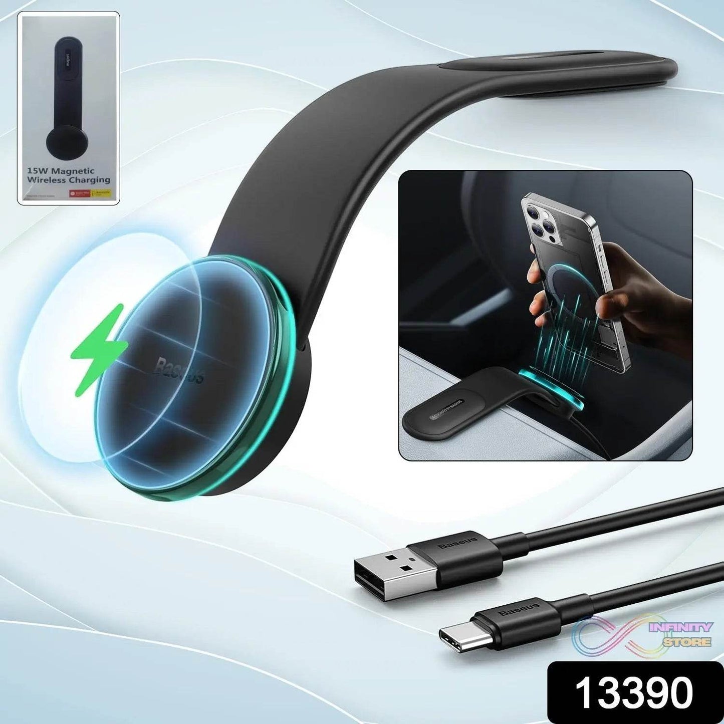 Car Mount Charger, 15W Wireless Car Charger Phone Holder (1 Set) - infinityexculsivestore.com