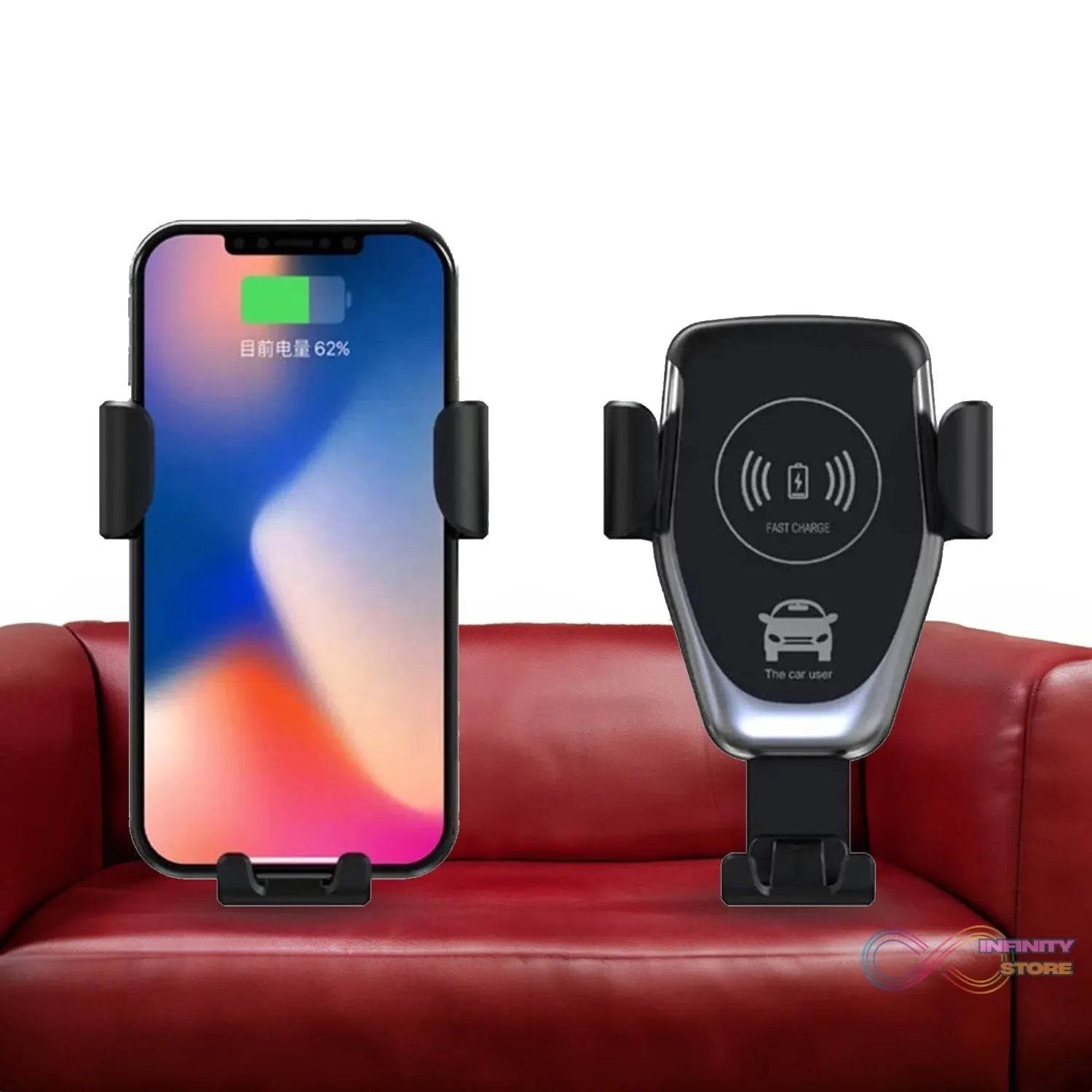 Car Phone Holder Wireless Car Charger 10W Qi Fast Charging Car Charger Gravity Auto Clamping 360Â° Rotation Air Vent Car Mount Holder - infinityexculsivestore.com