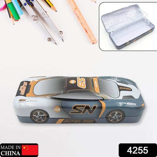 Car Shape Metal Compass Box, Pencil Case for Kids Stationery Compass Box, Stationery Gift for School Kids Compass, Pencil Box, Birthday Return Gift for Kids (1 Pc) - infinityexculsivestore.com