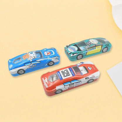 Car-Shaped Metal Compass Box (1 Pc): Pencil Case for Kids, Stationery - infinityexculsivestore.com
