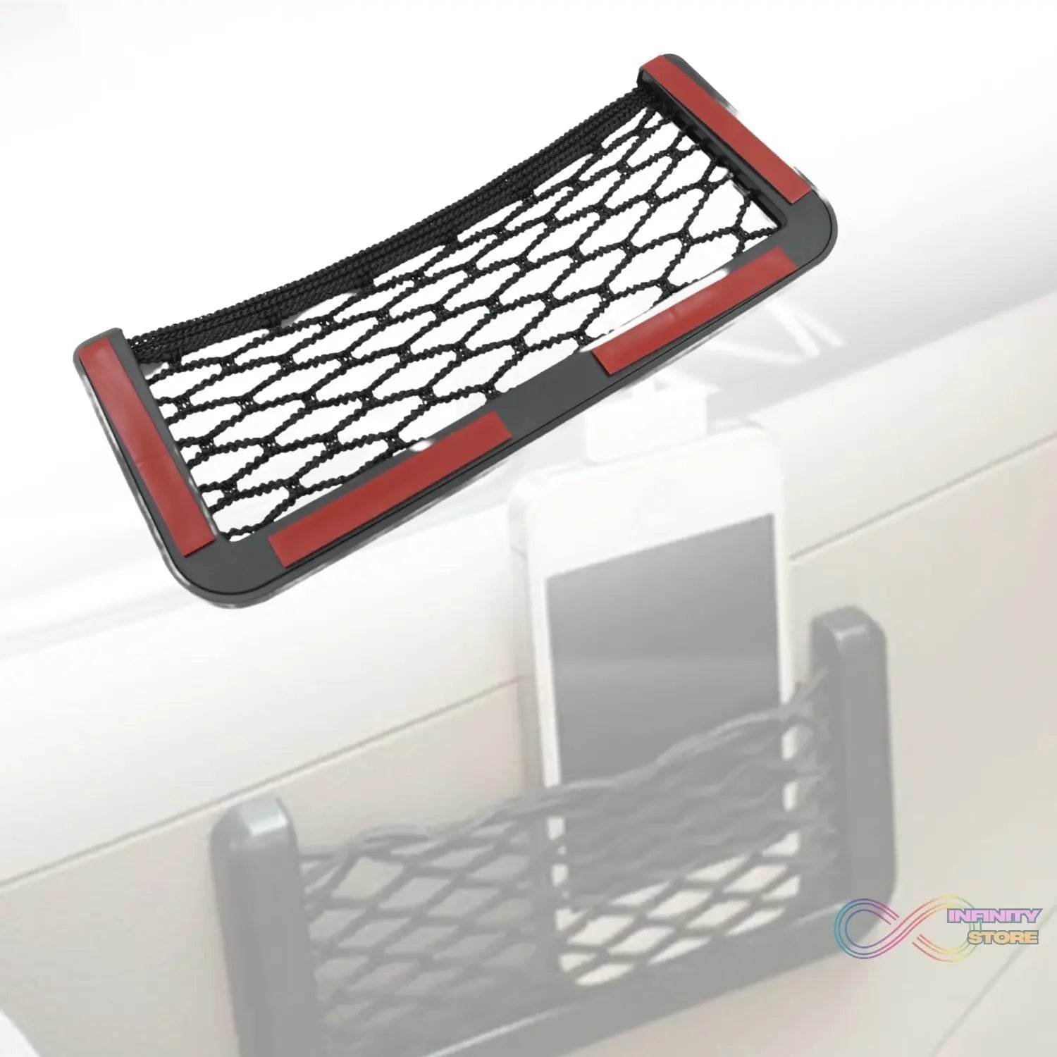Car Storage Organize Car String Bag Car Seat Side Storage, Net Bag Mesh Pocket Organizer Stick-on for Purse Bag Phone - infinityexculsivestore.com