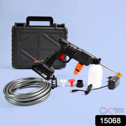 Car Washer Gun Wireless High Pressure Washer Water Spray Gun (48V / With Small Box & Small Adaptor / 1 Set) - infinityexculsivestore.com
