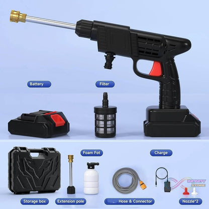 Car Washer Gun Wireless High Pressure Washer Water Spray Gun (48V / With Small Box & Small Adaptor / 1 Set) - infinityexculsivestore.com