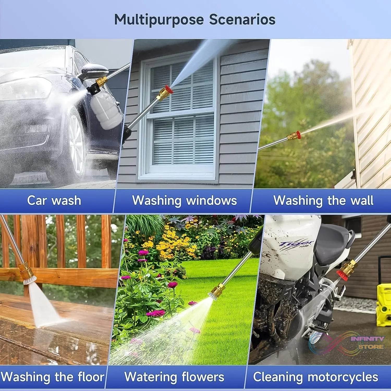 Car Washer Gun Wireless High Pressure Washer Water Spray Gun (48V / With Small Box & Small Adaptor / 1 Set) - infinityexculsivestore.com