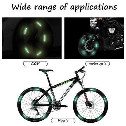 Car Wheel Hub Reflective Car Stickers, Night Warning Stickers (20 Pcs Set/ Multicolored) - infinityexculsivestore.com
