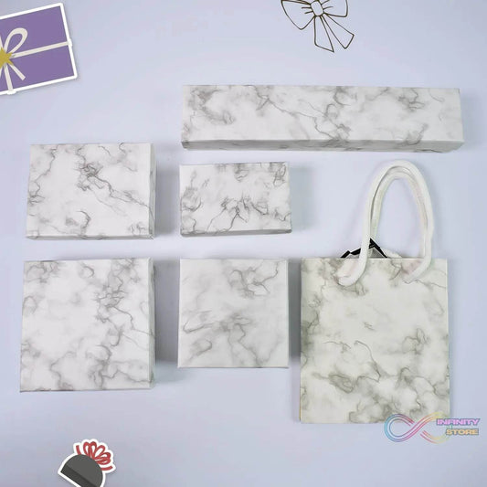 Cardboard Jewelry Boxes Gift Case Small Paper Jewelry Gift Boxes (7 Pcs Set / Mix Size) - infinityexculsivestore.com