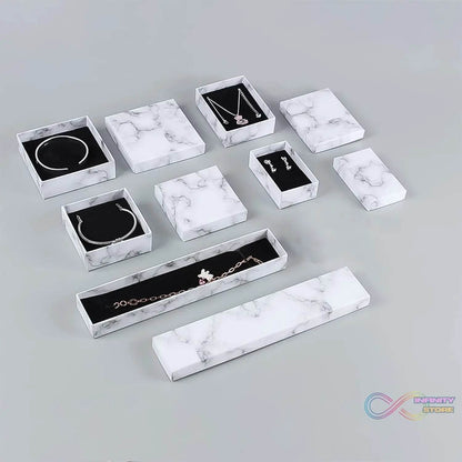 Cardboard Jewelry Boxes Gift Case Small Paper Jewelry Gift Boxes (7 Pcs Set / Mix Size) - infinityexculsivestore.com