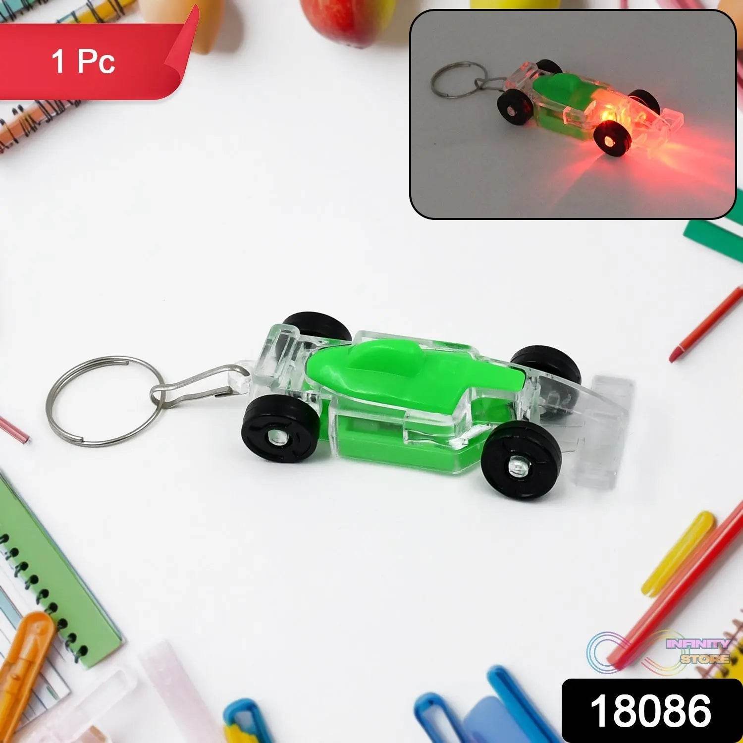 Cars Shape Keychain with On / Off Button LED Flashing Light (1 Pc) - infinityexculsivestore.com