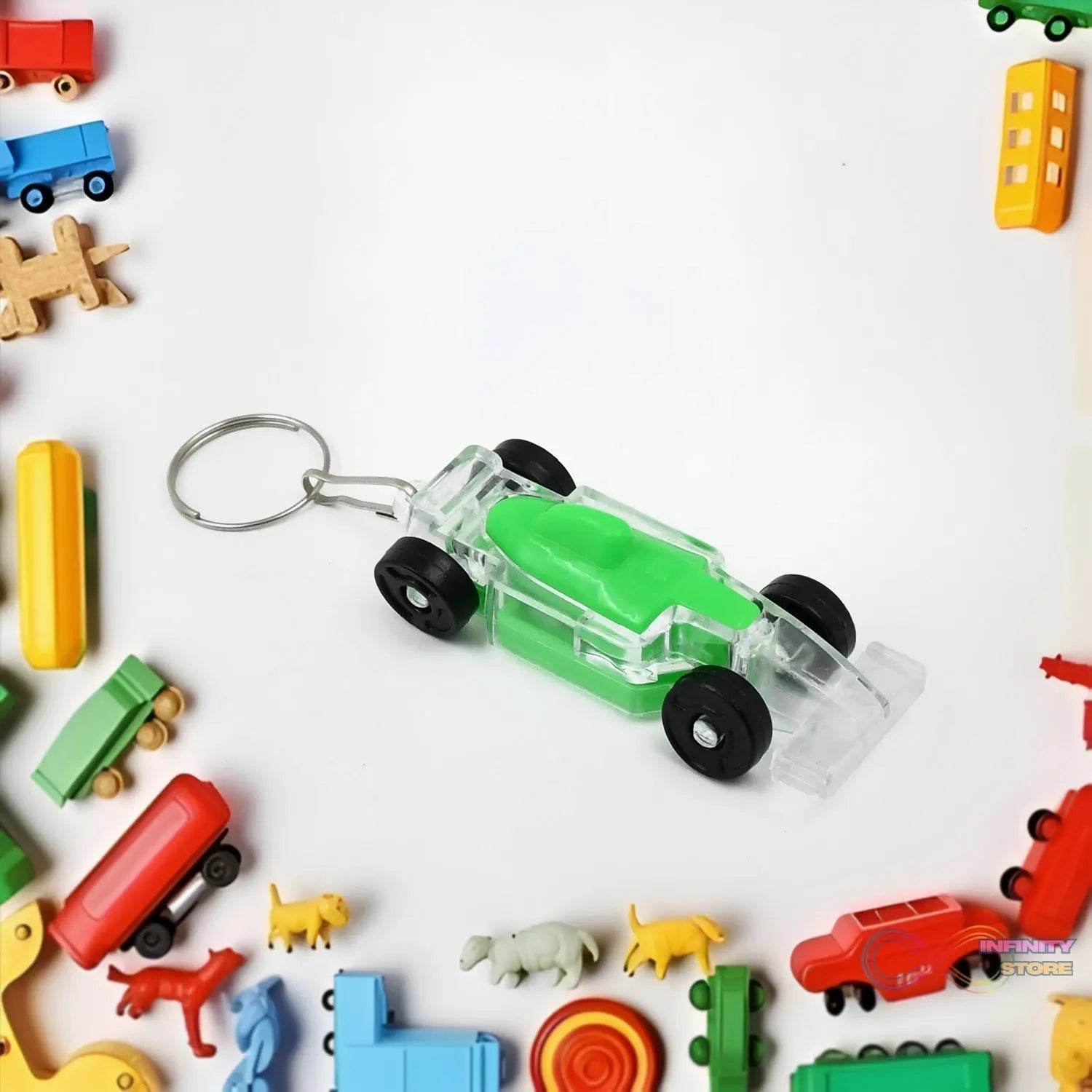 Cars Shape Keychain with On / Off Button LED Flashing Light (1 Pc) - infinityexculsivestore.com