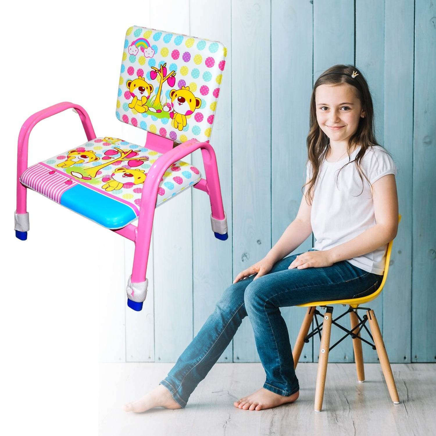 Cartoon Baby Chair Strong Steel Cushion & Comfortable Baby Chair High Quality Chair (1 Pc) - infinityexculsivestore.com