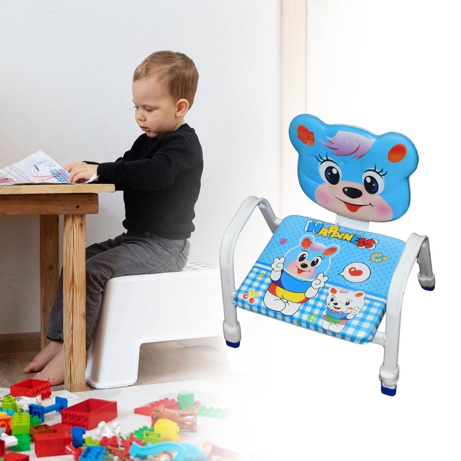 Cartoon Baby Chair Strong Steel Cushion & Comfortable Baby Chair High Quality Chair (1 Pc) - infinityexculsivestore.com
