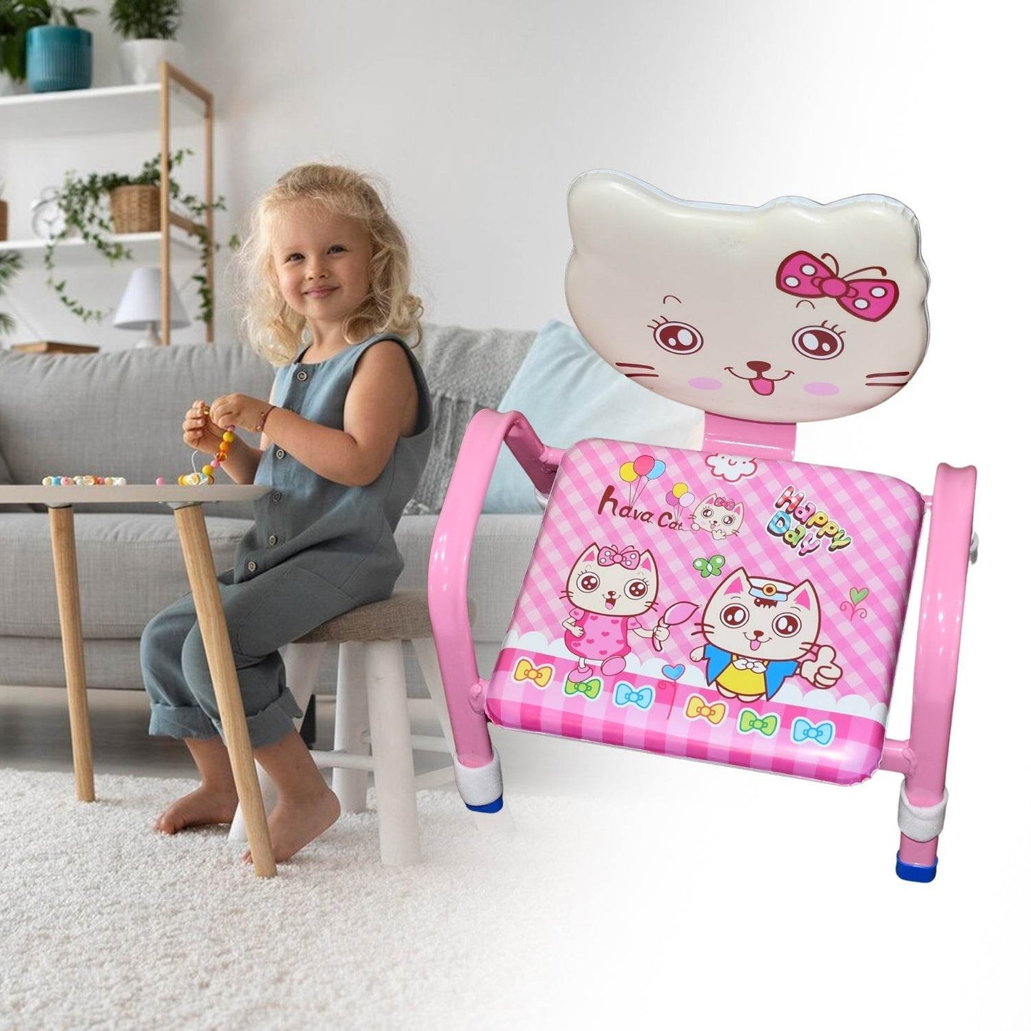 Cartoon Baby Chair Strong Steel Cushion & Comfortable Baby Chair High Quality Chair (1 Pc) - infinityexculsivestore.com