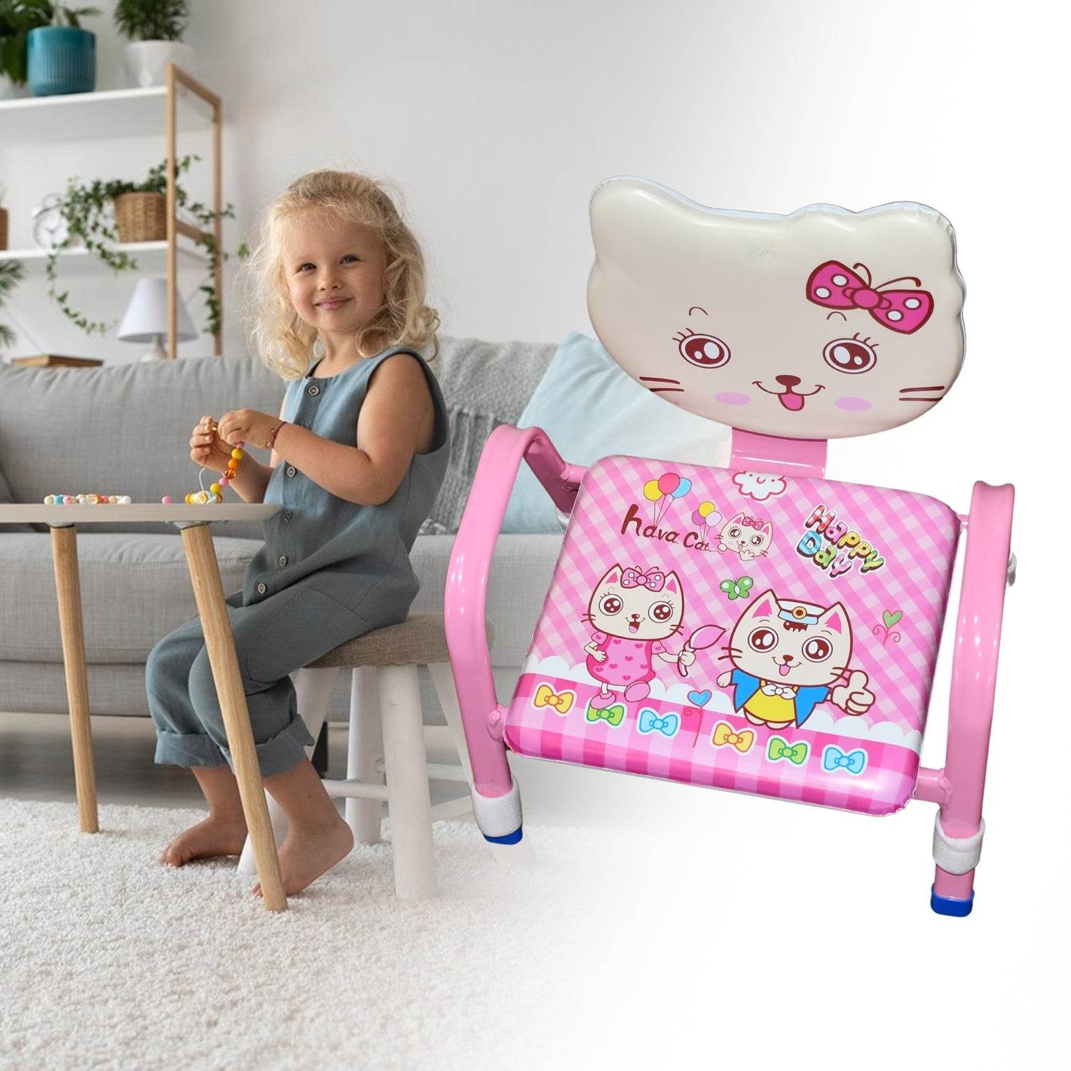 Cartoon Baby Chair Strong Steel Cushion & Comfortable Baby Chair High Quality Chair (1 Pc) - infinityexculsivestore.com