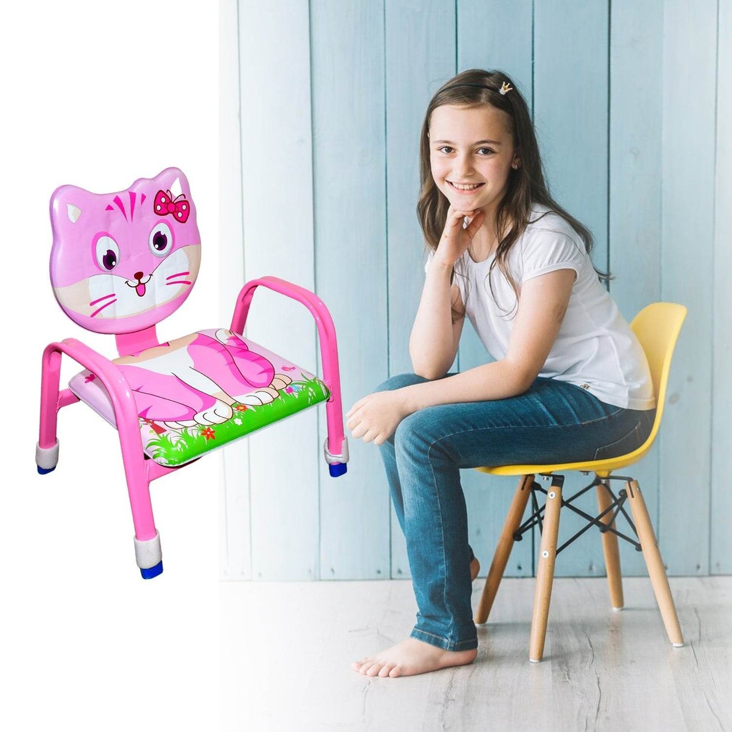 Cartoon Baby Chair Strong Steel Cushion & Comfortable Baby Chair High Quality Chair (1 Pc) - infinityexculsivestore.com