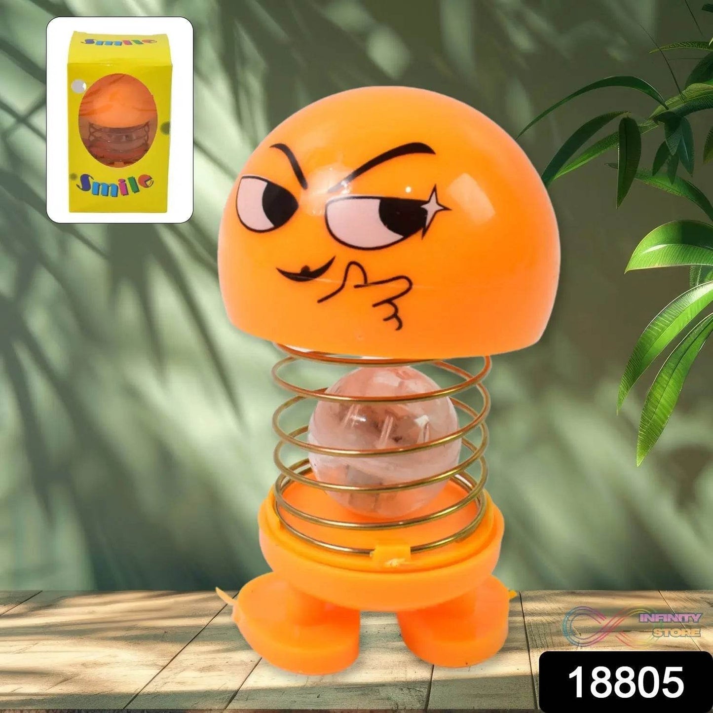 Cartoon Face, Spring Doll Dance Toy (1 Pc / With Color Box) - infinityexculsivestore.com