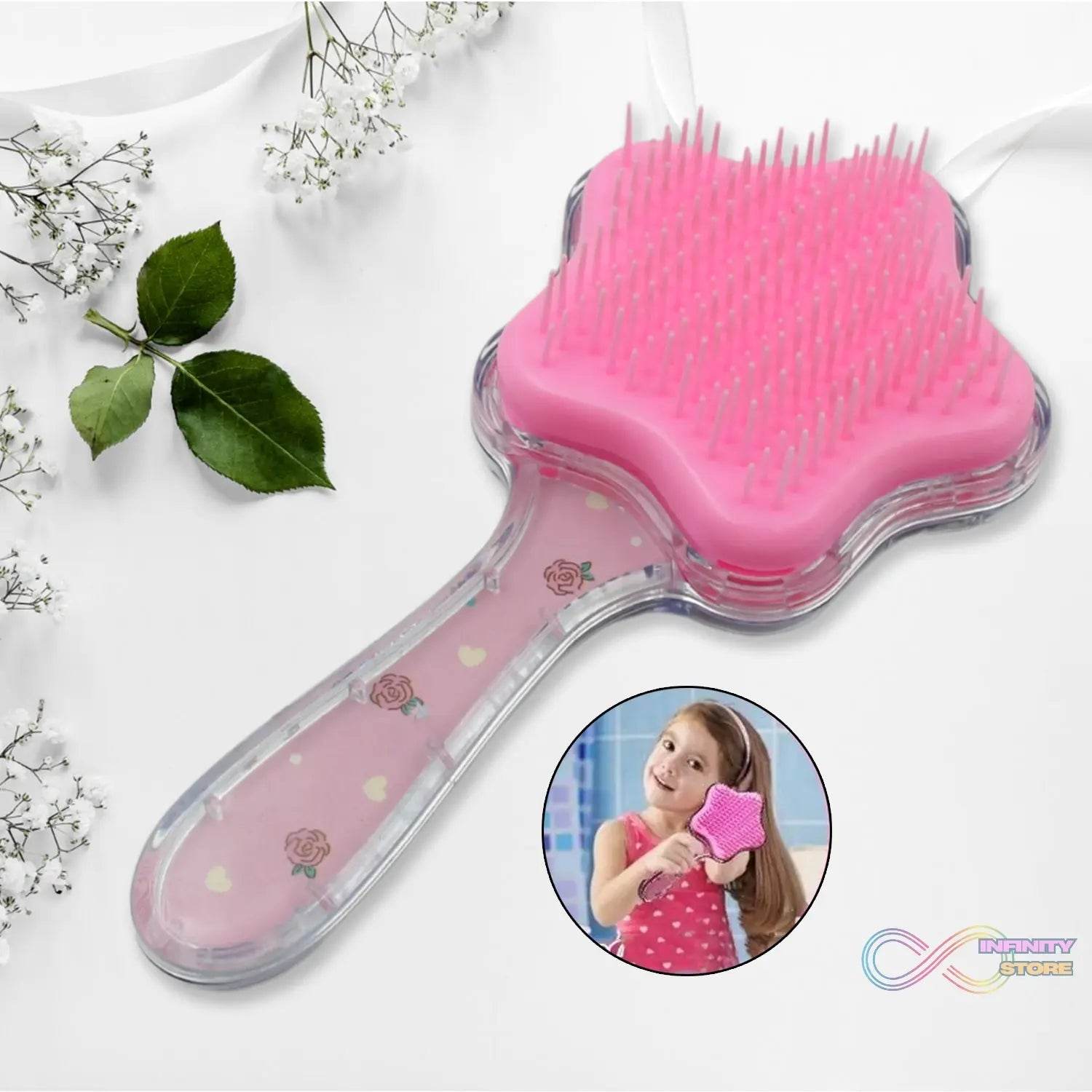 Cartoon Hair Brush Massage Shower Comb Blur Wet Salon Hair Brushes Hair Styling Tools, Glitter Comb, Soft & Smooth Brush, Mermaid Brush For Kids Return Gifts For Kids (1 Pc ) - infinityexculsivestore.com