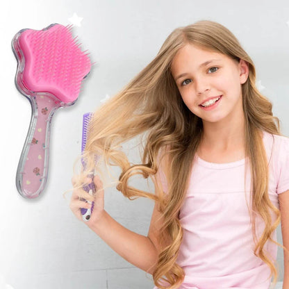Cartoon Hair Brush Massage Shower Comb Blur Wet Salon Hair Brushes Hair Styling Tools, Glitter Comb, Soft & Smooth Brush, Mermaid Brush For Kids Return Gifts For Kids (1 Pc ) - infinityexculsivestore.com