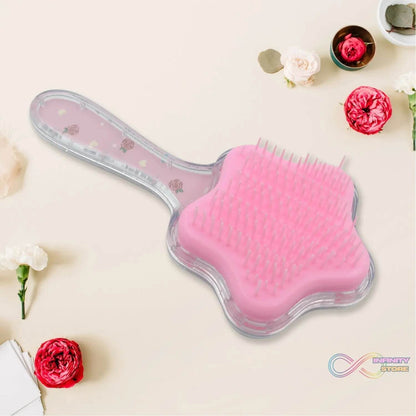 Cartoon Hair Brush Massage Shower Comb Blur Wet Salon Hair Brushes Hair Styling Tools, Glitter Comb, Soft & Smooth Brush, Mermaid Brush For Kids Return Gifts For Kids (1 Pc ) - infinityexculsivestore.com
