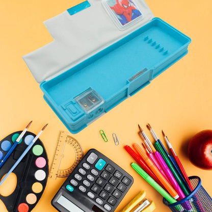 Cartoon Multi-functional Geometry Box with Calculator & Double Sharpener - infinityexculsivestore.com