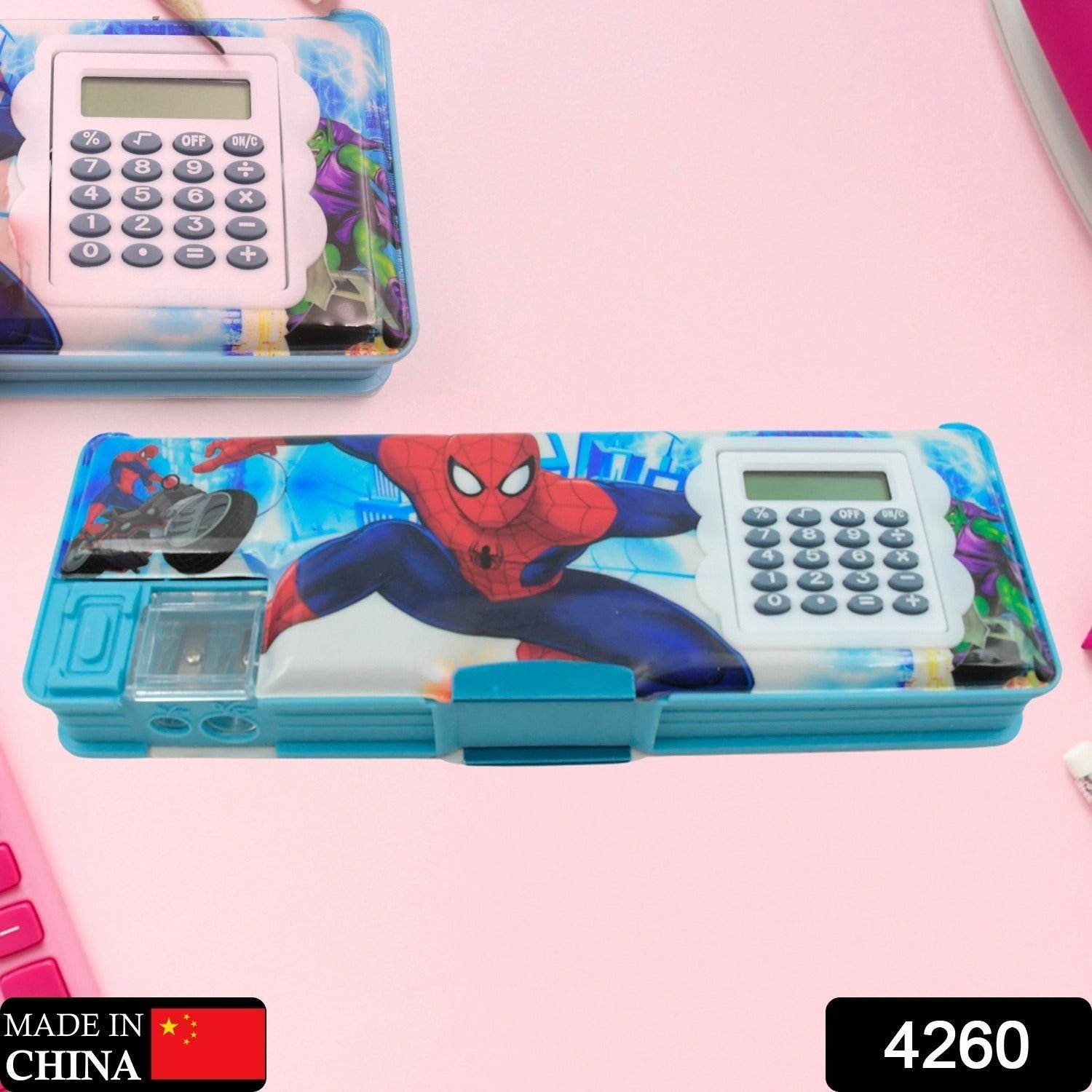 Cartoon Multi-functional Geometry Box with Calculator & Double Sharpener - infinityexculsivestore.com