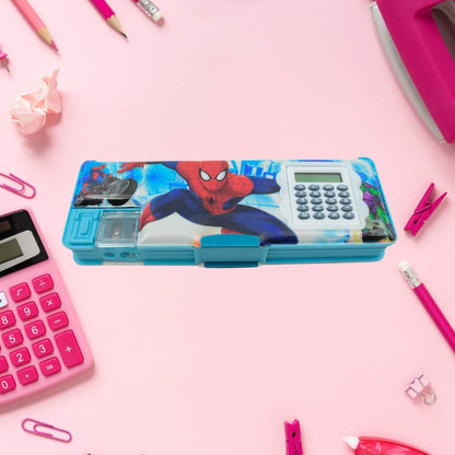 Cartoon Multi-functional Geometry Box with Calculator & Double Sharpener - infinityexculsivestore.com