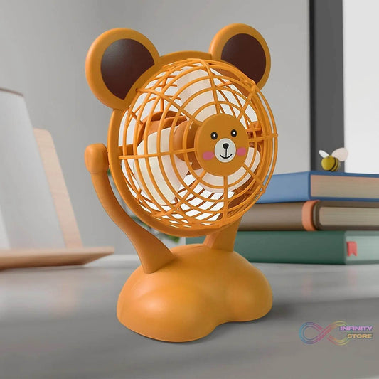 Cartoon Shape Mini Fan USB Powered & Battery Operated (Battery Not Include / 1 Pc) - infinityexculsivestore.com