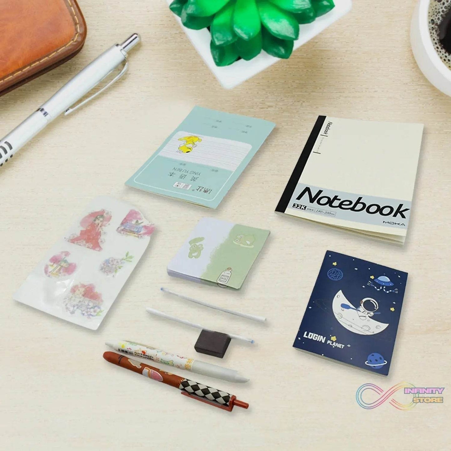 Cartoon Stationery Box Cartoon Design School Box Book , diary , Pen , Eraser, Sharpner , Sticker & Pen Refill Student Gift School box (1 box) - infinityexculsivestore.com