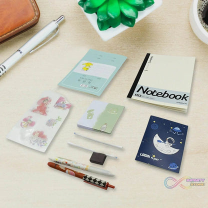 Cartoon Stationery Box Cartoon Design School Box Book , diary , Pen , Eraser, Sharpner , Sticker & Pen Refill Student Gift School box (1 box) - infinityexculsivestore.com
