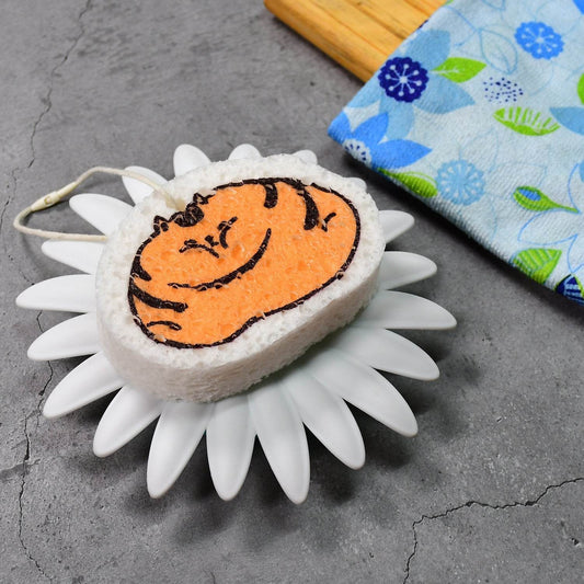 Cartoon Wood Pulp Sponge for Dishwashing Absorbent Cleaning Pad - infinityexculsivestore.com
