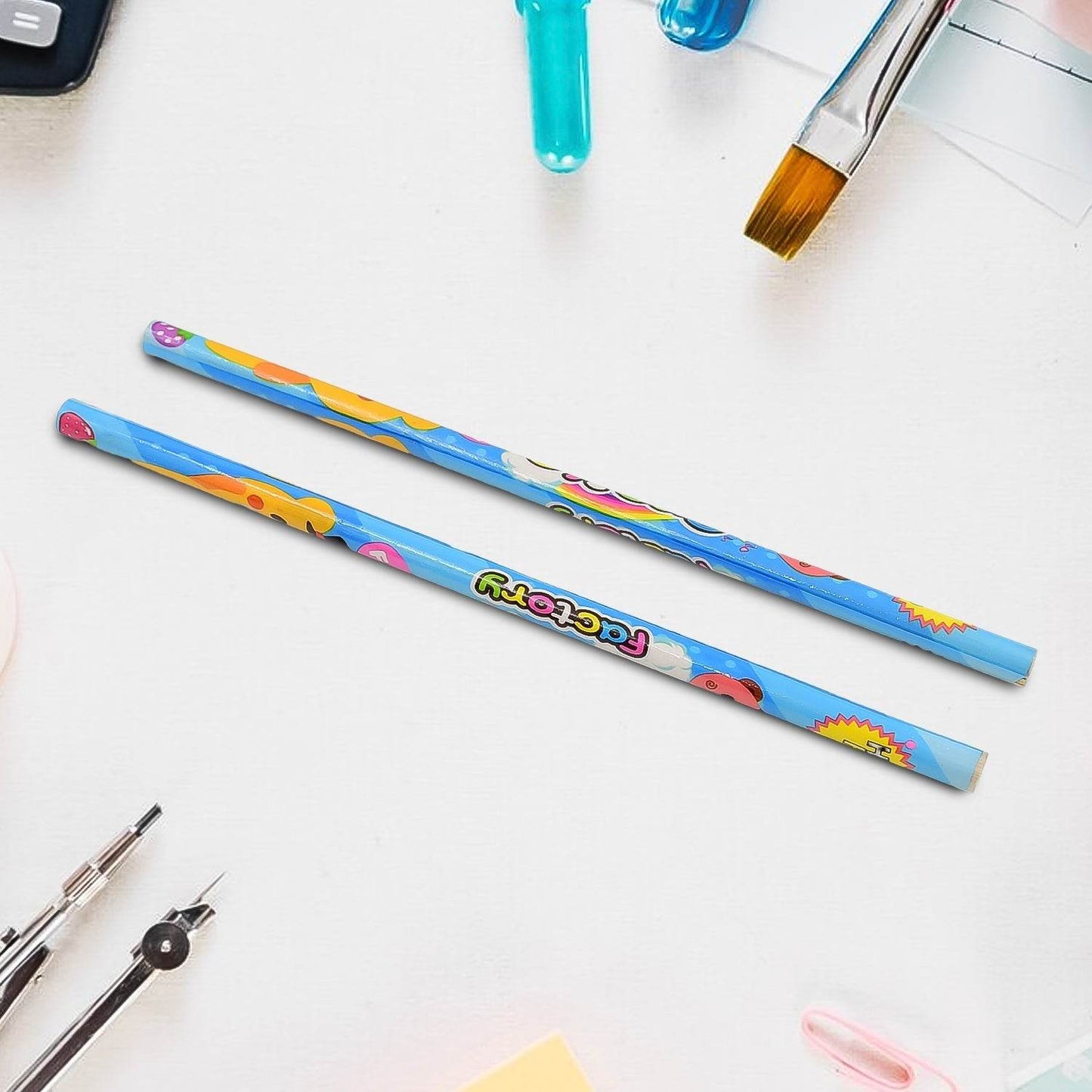 Cartoon Wooden Pencil Set for Kids Boys Return Gifts Birthday Party Space Stationary Set Pencil Eraser Sharpener Combo Kit for Kids Boys (Mix Color / 1 Set) - infinityexculsivestore.com