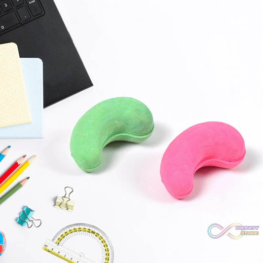 Cashew Nut Eraser Rubber Erasers (1 Pc / Mix Colour & Design) - infinityexculsivestore.com