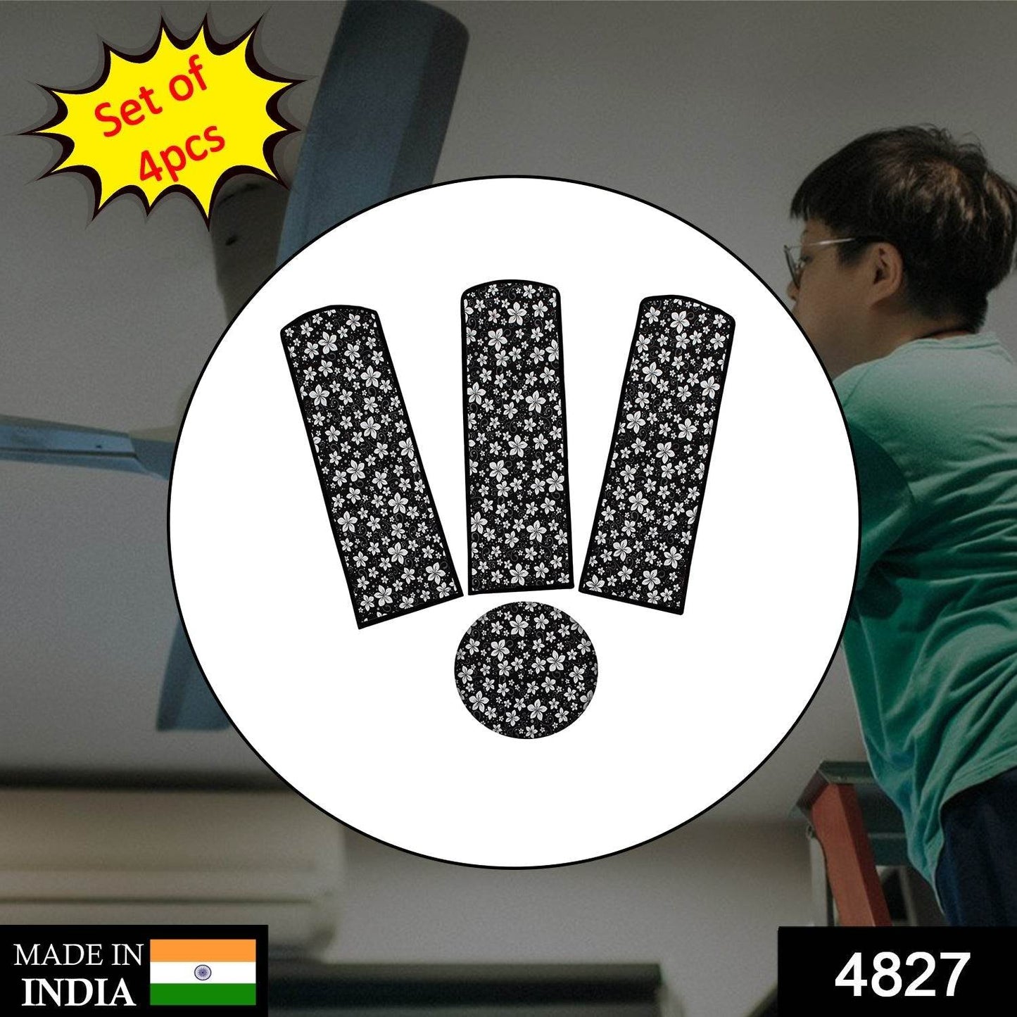 Ceiling Fan Blade Cover used to cover ceiling fan blades for prevent it from dust and can be used in mostly any kinds of places like offices and household etc. - infinityexculsivestore.com